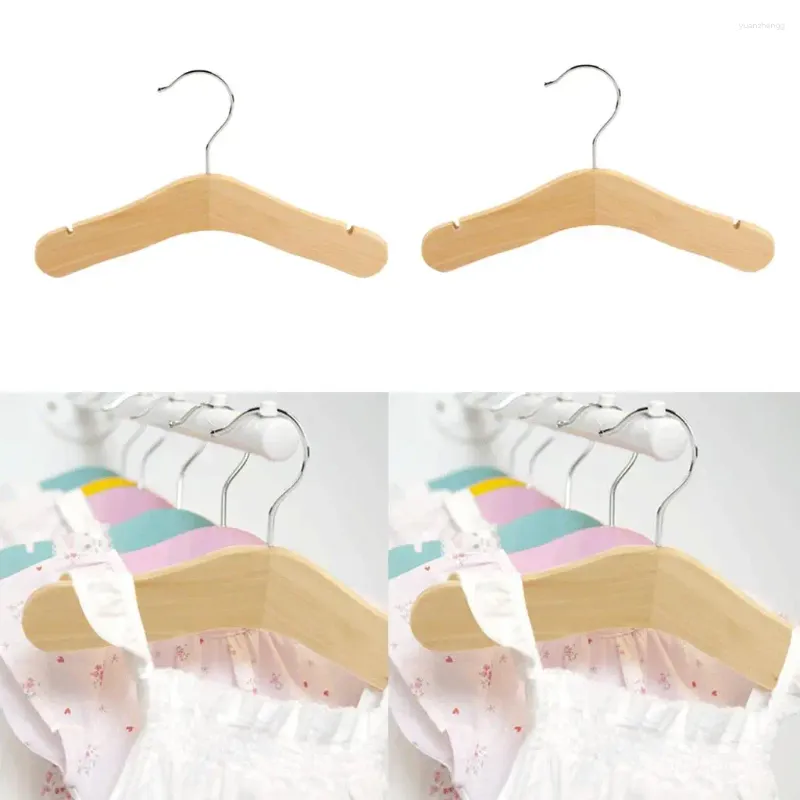 Cabides 2 pcs crianças casaco de madeira para crianças roupas de calça de calça