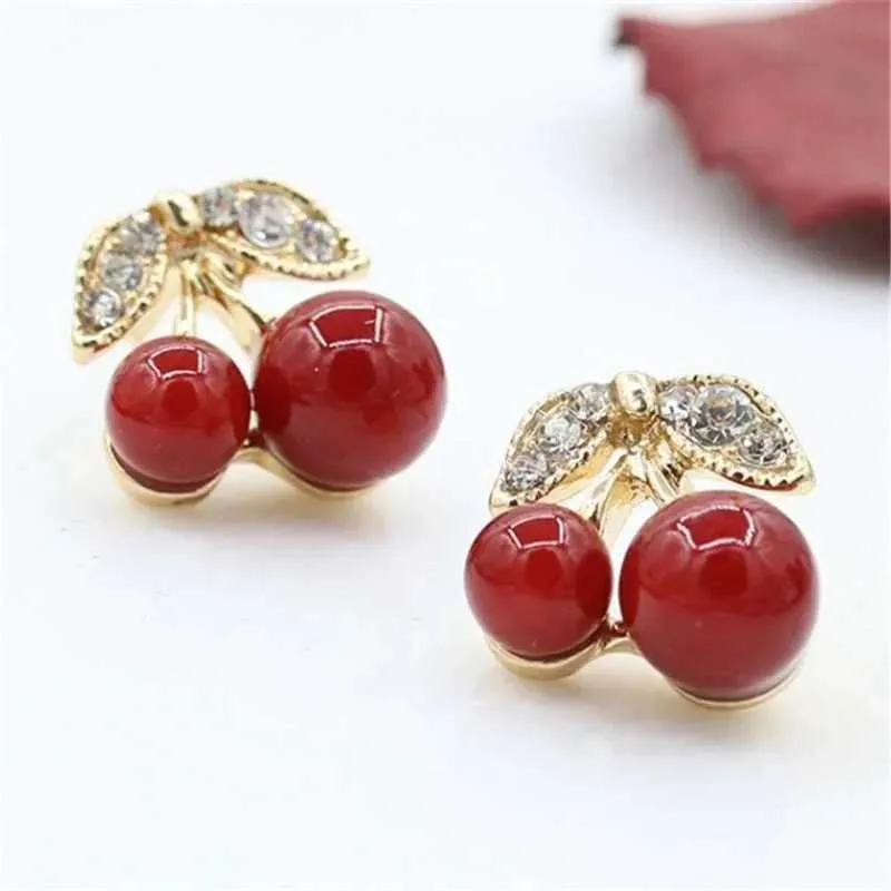 Charm Delysia King Red Cherry Earrings Y240423