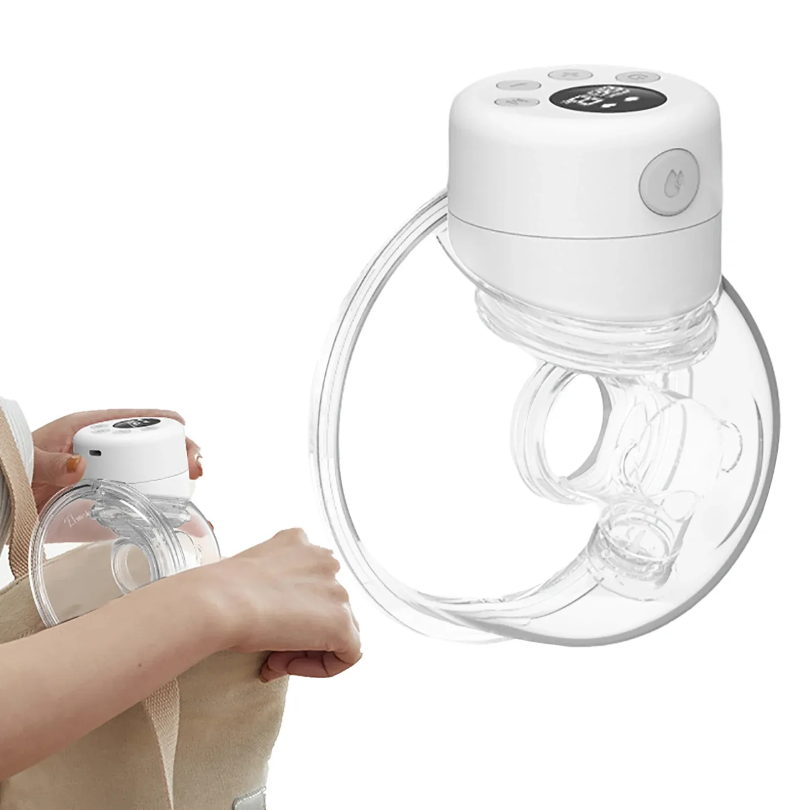 Enhancer New Portable Electric Breast Pump Pumpe à lait silencieuse portable Affichage LED automatique USB RECHARGABLE MAIS PORTABLE NO BPA