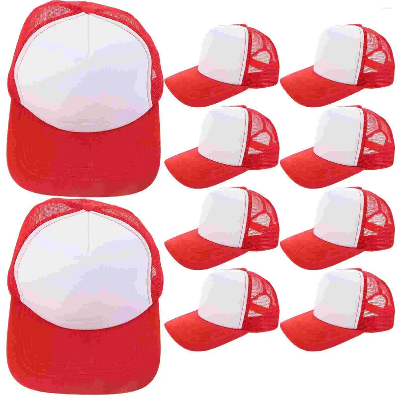 Kogelcaps 10 pc's gesublimeerde honkbal cap sublimatie hoed diy blanco mesh spons hoeden mannen vrouwen