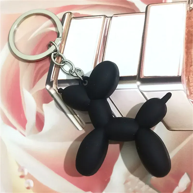 DHL Key Chain Cute Balloon Dog Keychain Jewelry Couple Keyring Creative Cartoon Mobile Phone Bag Car Pendant Fun Keychains