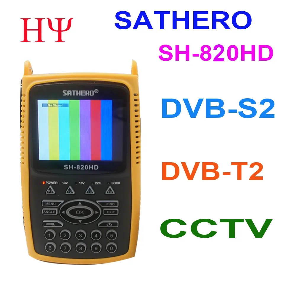 Finder Sathero SH820HD DVBS2 DVBT/T2 CCTV Combo Better Satlink 6980 Digital Satellite Meter Finder H.265 Satlink WS6933 KPT716TS