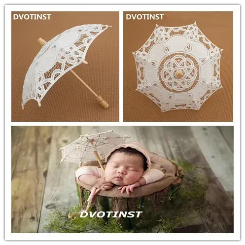 Accessories Dvotinst Newborn Baby Photography Props White Lace Umbrella Fotografia Accessories Infant Studio Shooting Photo Prop Shower Gift