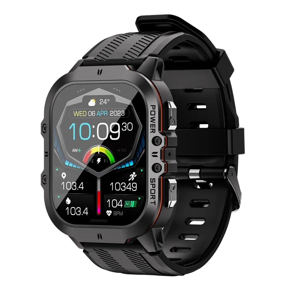 Controle Novo C26 Smart Watch 100+ Modos esportivos Bluetooth Call Smartwatch 1,96 "Display AMOLED 1ATM à prova d'água ao ar livre