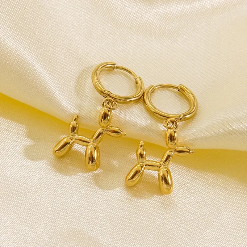 Pendientes Popular globo de perros Pendientes colgantes para mujeres Estilo de metal Lindo aro de canal cenadoras Joyas de boda de joyas de boda regalos