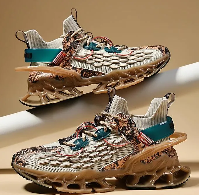 Projektant męski koszykówka butów sportowych mody Skala ryb siatka wchłanianie potu oddychający swobodny buty letnie buty szokujące buty