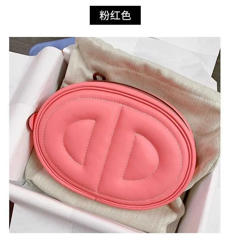 Tasche Echtes Leder Neue Schwein Nase Taillenbeutel Mode Trend ein Schulter schräg Kreuz Oval Mini Echtes Leder Damen Beutel Damen 9148