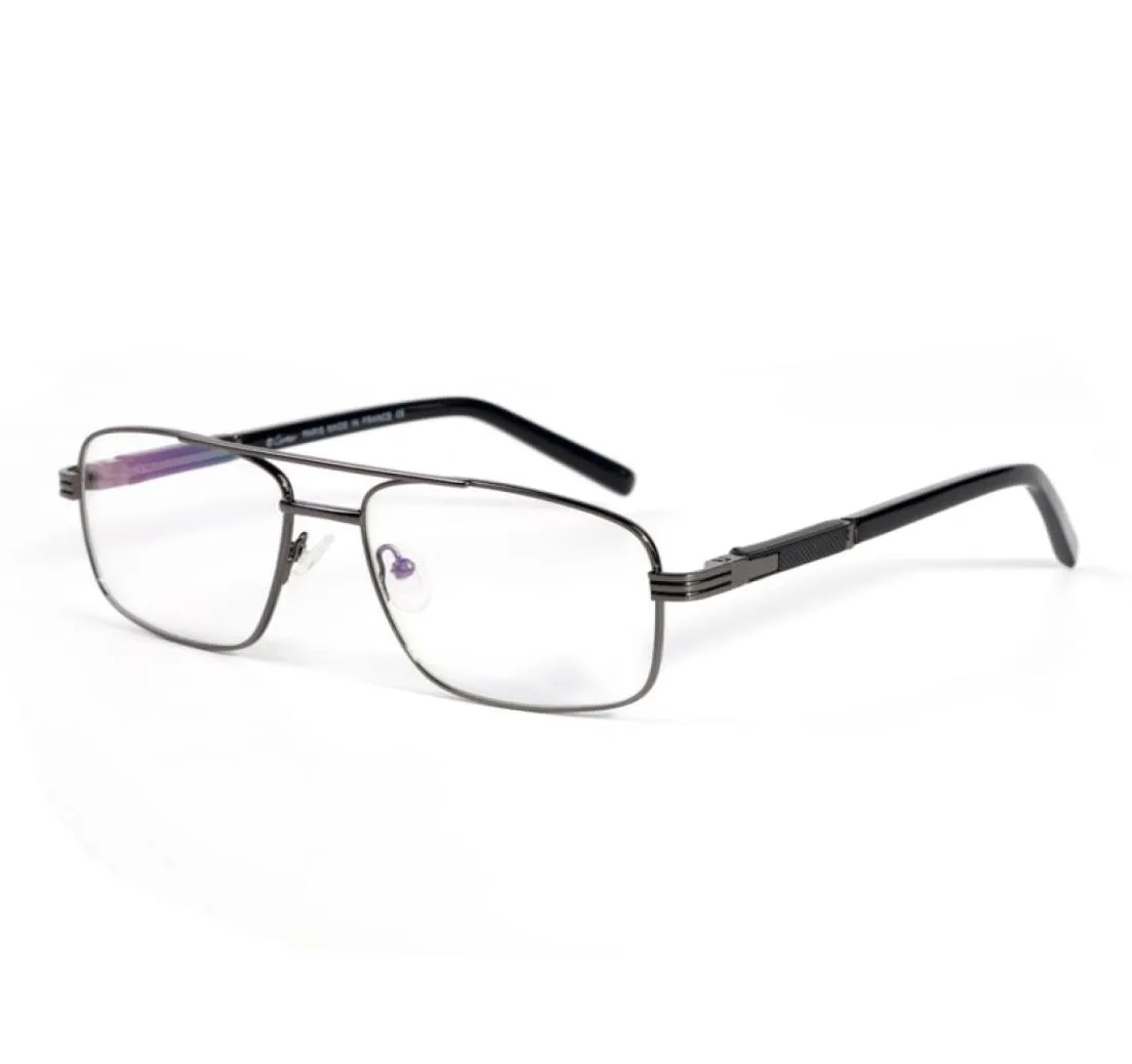 Gladde zilverfinish herenglazen heldere frames unisex bril Men vrouwen ingelijste zonnebril zilveren goud metalen frame brillen lunette4332488