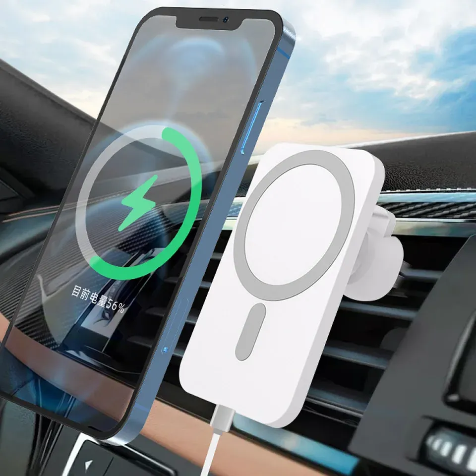 Chargers Magnetic Car Holder for Magsafe iPhones 12 13 14 Pro Max Accessories 15W Fast Qi Wireless Charging Mount Smartphone Cars Charger