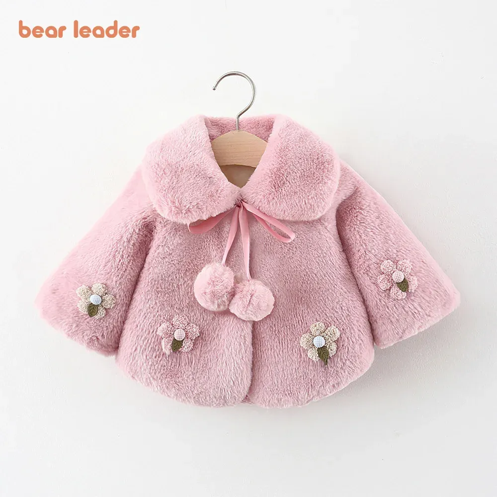 Coats Bear Leader Girls Coat 2022 Pasgeboren Autumn Winter Girl Coat Kids Kerst schattige kinderen met gewatteerde mantel Coak Coat Outfits 02 jaar
