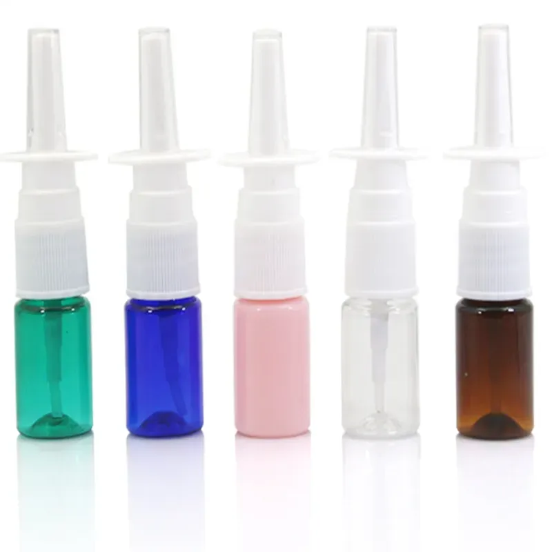 5ml Empty Plastic Nasal Spray Bottles Pump Sprayer Mist Nose Spray Refillable Bottle tube