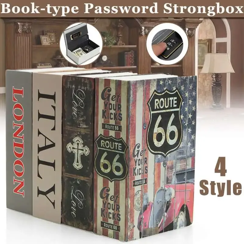 Sacs Mot de passe Sécurité sécurisée Lock Cash Money Coin Storage Key Locker Kid Gift Security Mini Dictionary SAFE BOX BOOK Book Maid Secret Secret