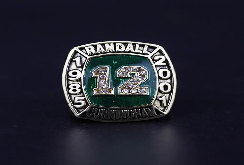 Hall of Fame Randall Cunningham #12 SHIRT RING VAN AMERIKAANSE VOEDERING TEAM MET HOUTEN BOX SET Souvenir Fan Men Gift 20207850364