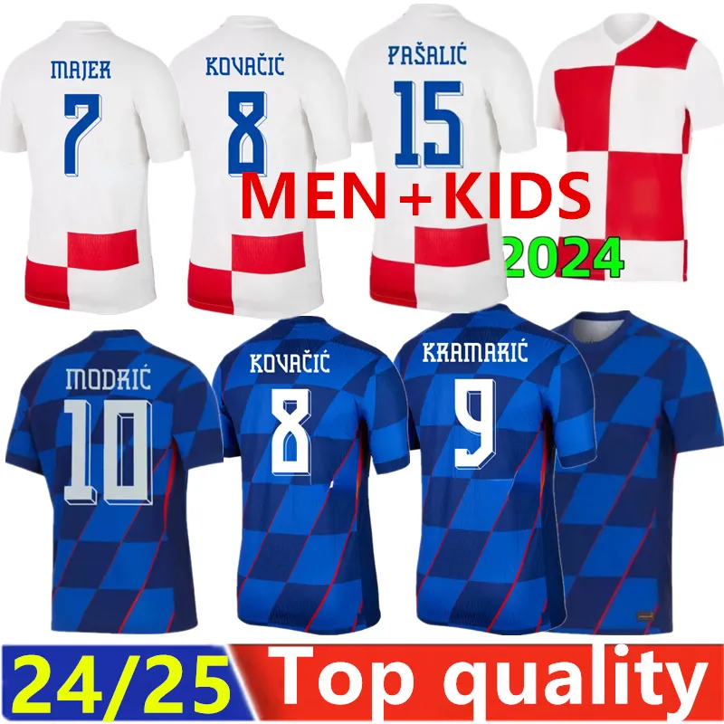 24 25 Euro Cup Kroatië voetballen Jerseys Modric 2024 2025 Brekalo Perisic voetbalshirt Brozovic Rebic Jersey Fans Player National Team Home 3204