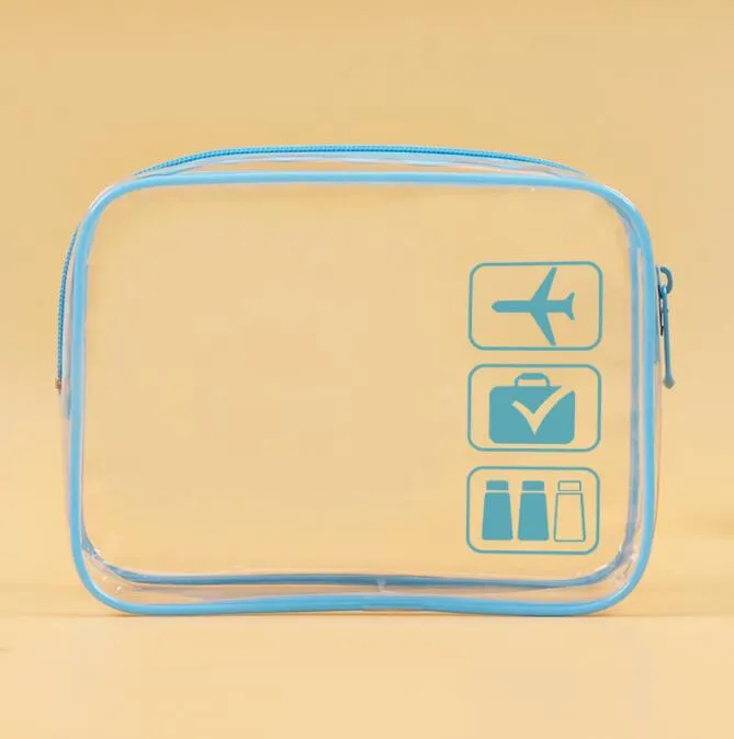 PVC Beauty Cosmetic Bag Large-Capacity Portable Travel Makeup Bag Transparent Waterproof Wash Bag Personal Hygiene Bag