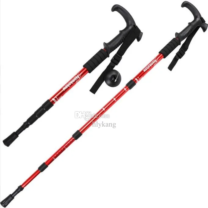 Aluminium Alloy Trekking Poles Ultralight Adjustable No slip Nordic Walking Sticks Adult Hiking Canes Telescopic Alpenstocks