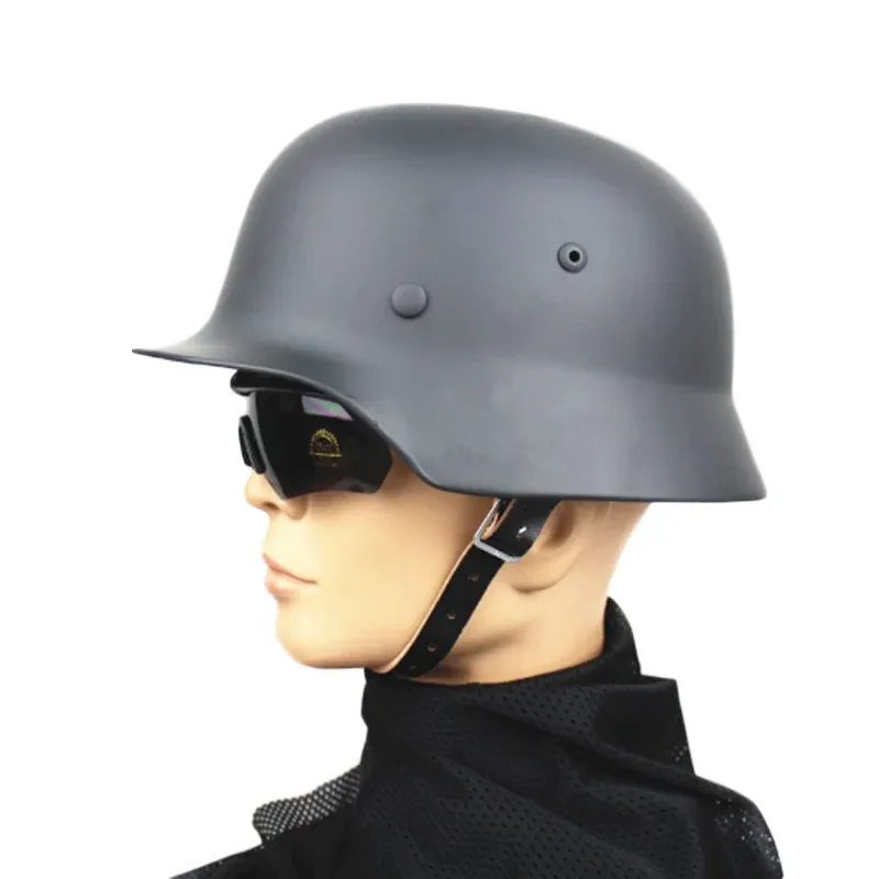 Säkerhet WW2 WWII Nya Tactical Airsoft German M35 Hjälm Luftwaffe Steel Hjälm Black Green Helmet Combat Special Force Safety Helmets