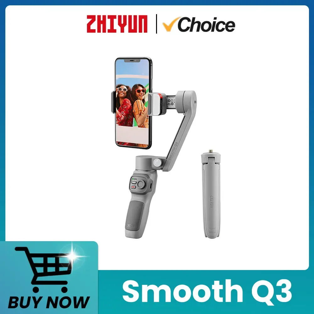 Geräte Zhiyun Smooth Q3 Telefon Gimbal 3AXIS Smartphone Handheld Stabilisator für iPhone 14 Pro Max/Xiaomi/Huawei