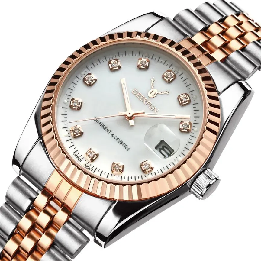 Fashion Steel Metal Band Rose Gold Bracelet Watch for Men and Women Gift Dress Watches Relogio Masculino2503349b