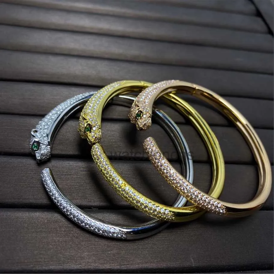 Braccialetti di gioielli con ispirazione per braccialetti di gioielli con ispirazione di bracciale ad alta qualità di lusso in acciaio inossidabile in acciaio inossidabile braccialette di braccialette di leopardo