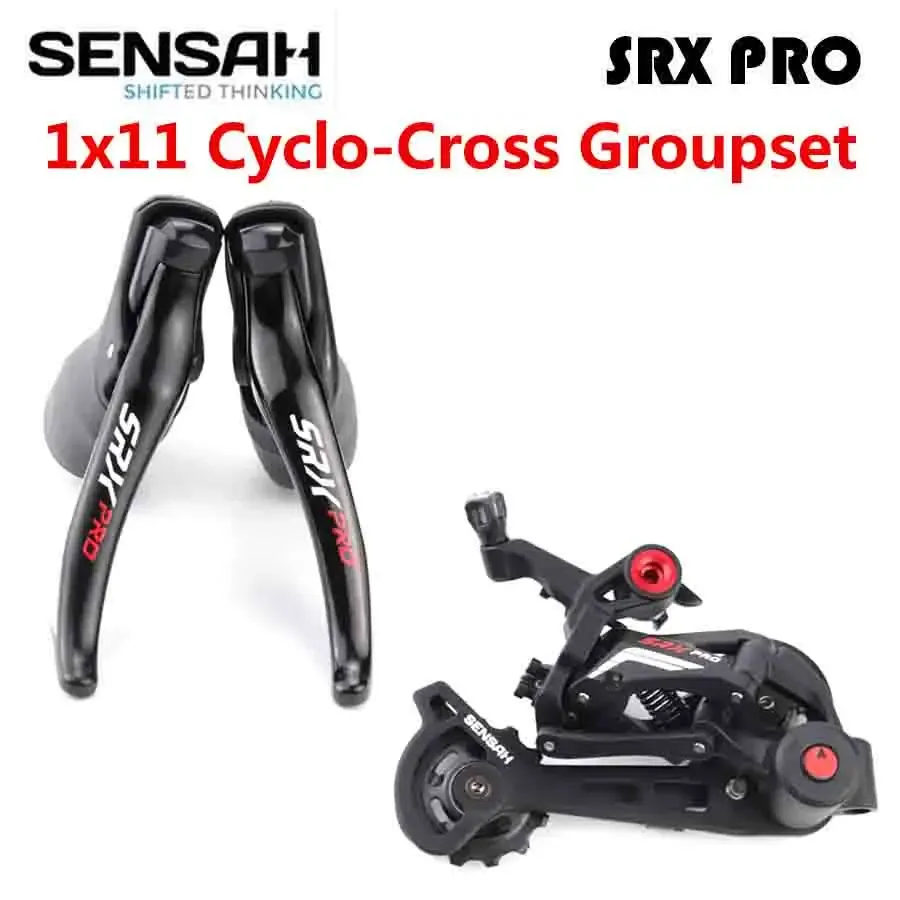 Parts Sensah SRX Pro 1x11 Speed 11s Road Bike Groupset STI R / L SHIFTER + DÉRIALURS ARRIÈRE BILBIKES CYCLOCROSS