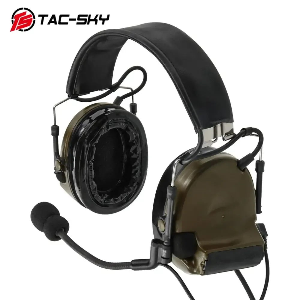 プロテクターTacsky Comtac IIシリコンイヤーマフ聴覚防御騒音削減ピックアップ軍事戦術ヘッドセットCOMTAC IIヘッドフォン