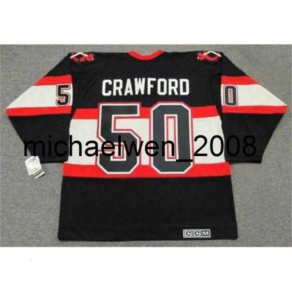 Kob Weng Corey Crawford 1930s Vintage Turn Back Hockey Jersey Tous cousue de qualité supérieure n'importe quel numéro n'importe quel numéro n'importe quelle taille de gardien de but