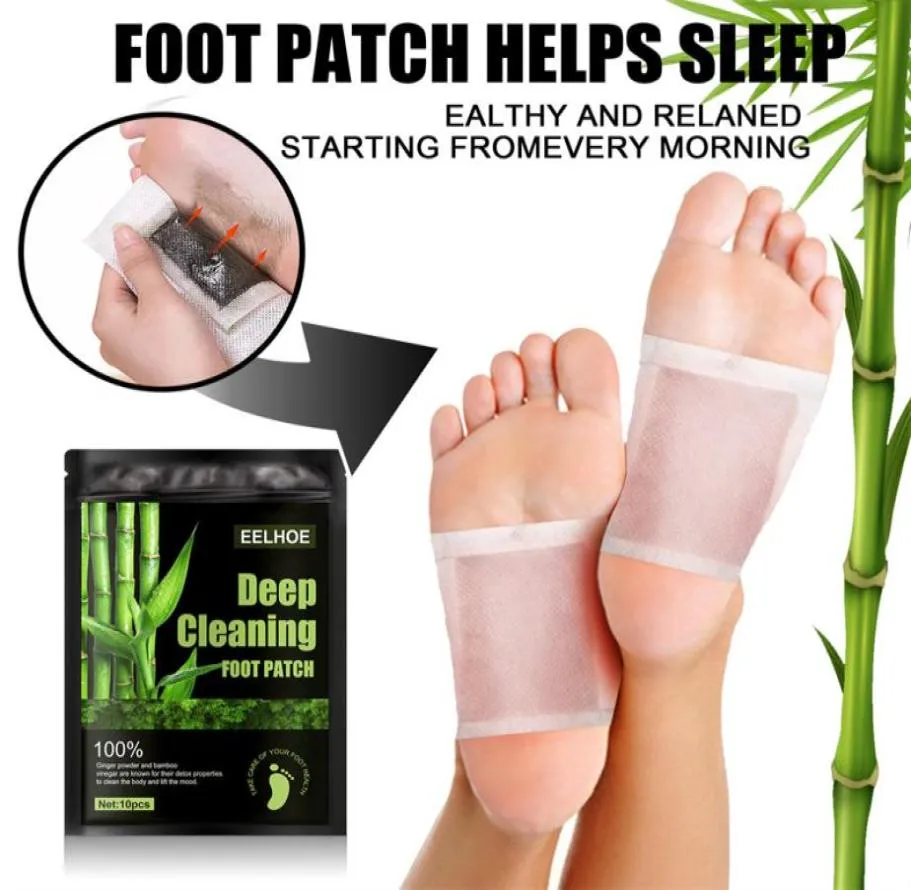 Natural Herbal Detox Foot Patches Pads Treating Deep Cleaning fötter vård Kroppshälsa Relief Stress hjälper Sleep3354043