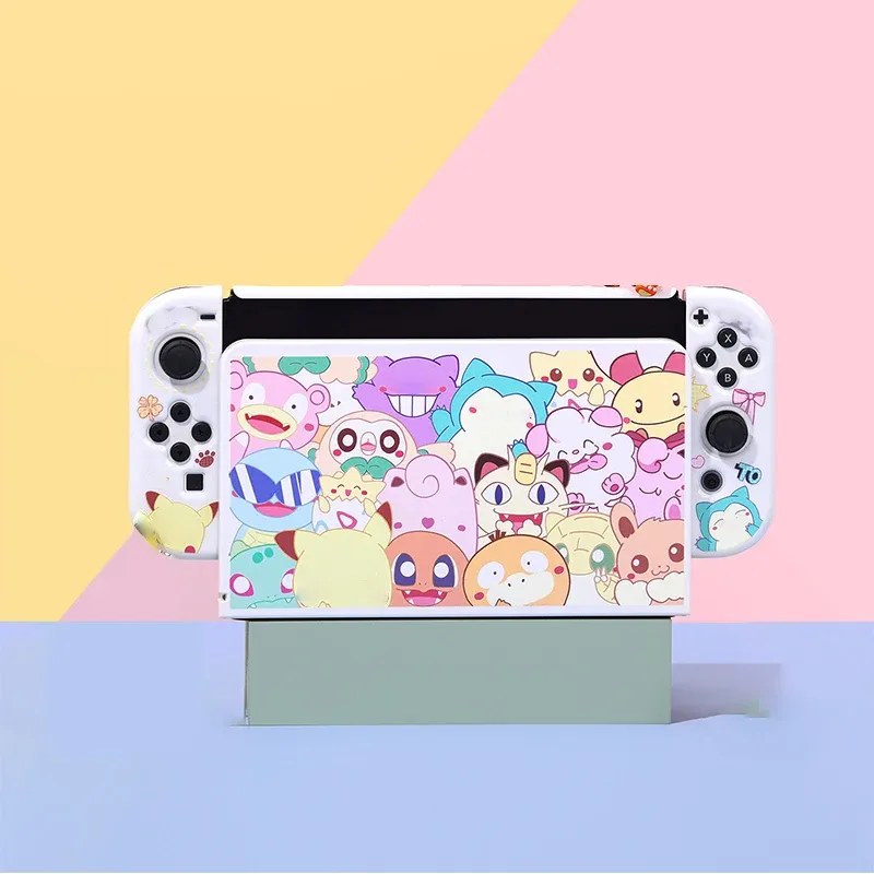 Fall för Nintendo Switch Case OD/NS skyddande täcktillbehör Bas Kawaii Case Hard Shell Cover för Switch Accessorie Console Game