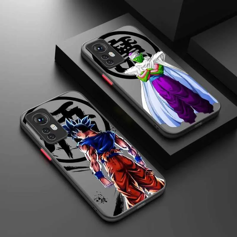Bumpers de téléphone portable Dragons-balls Son-Gokus pour Mi 13 12t 12s 12x 11t 11x 11i 10i 10t 10 Pro Lite Ultra Frosted Translucent Phone Case Y240423