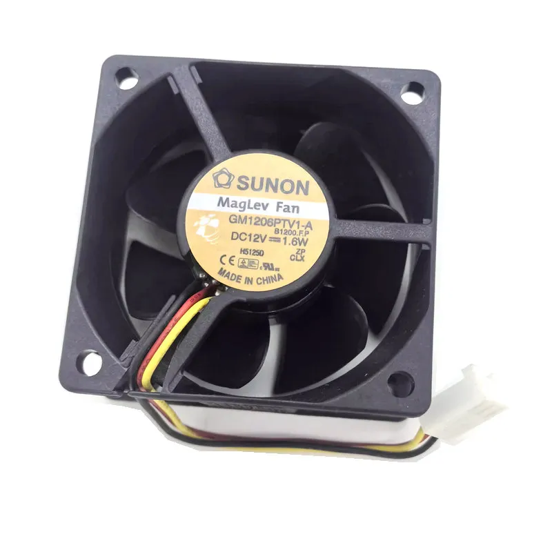 GM1206PTV1-A 6025 DC12V 1.6W 6cm Silence Maglev 3Lines Cooling Fan