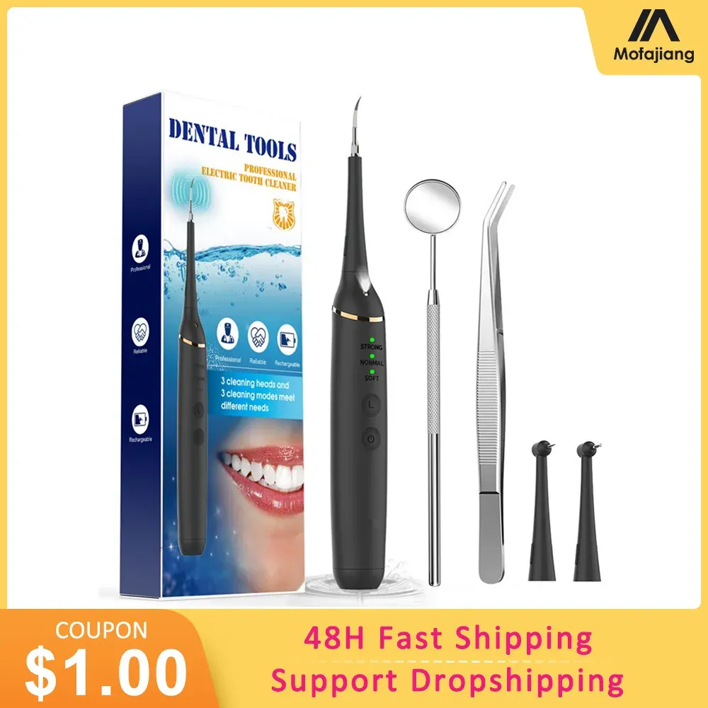 Heads Electric Tooth Calculus Remover Sonic Dental Scaler Cleaner Teeth Stains Tartar Whitening Toothbrush Mirror Dentist Hygiene Care