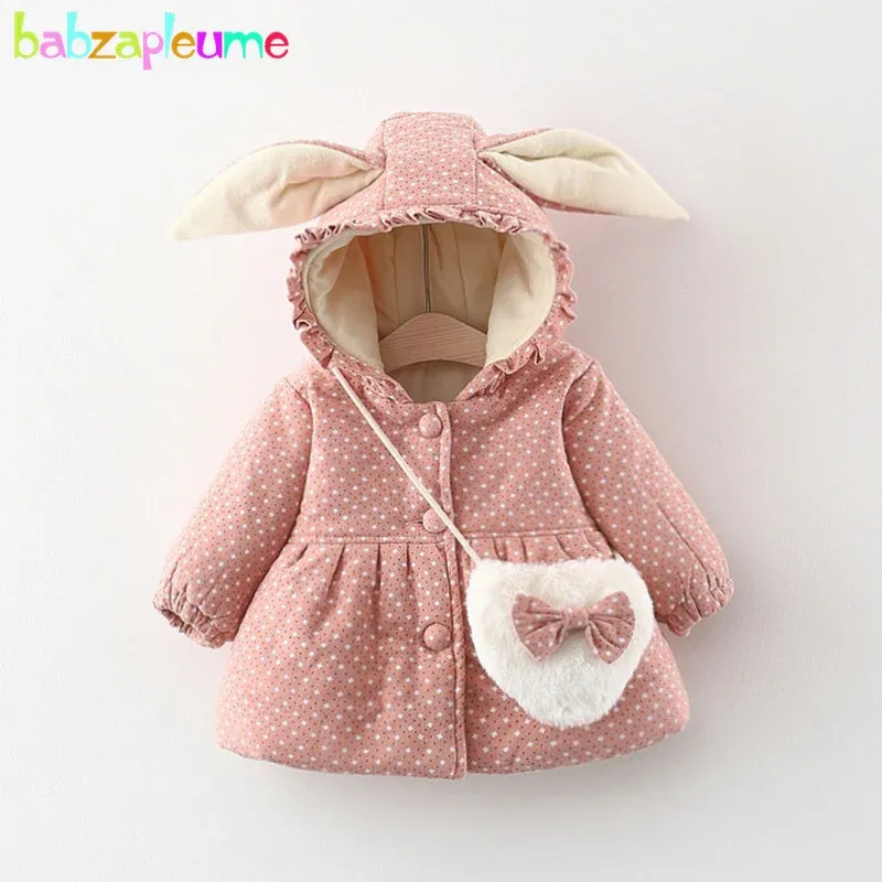 Schichten Herbst Winter Neugeborene Baby Kleidung Set süßer Druck Cartoon süße Kapuze -Kleinkindjacke