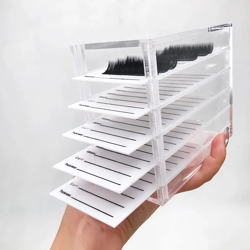 Fałszywe rzęsy magazynowe pudełko akrylowe rzęs rzęs do rzęs przedłużanie organizator rzęs stojak do makijażu narzędzia kosmetyczne 240407