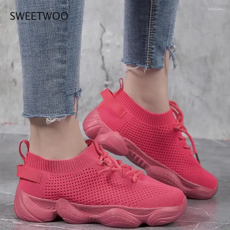 Casual Shoes Woman Vulcanize Air Mesh Sneaker Women Summer Breattable Platform Fashion Sport Big Size 44 Zapatos de Mujer