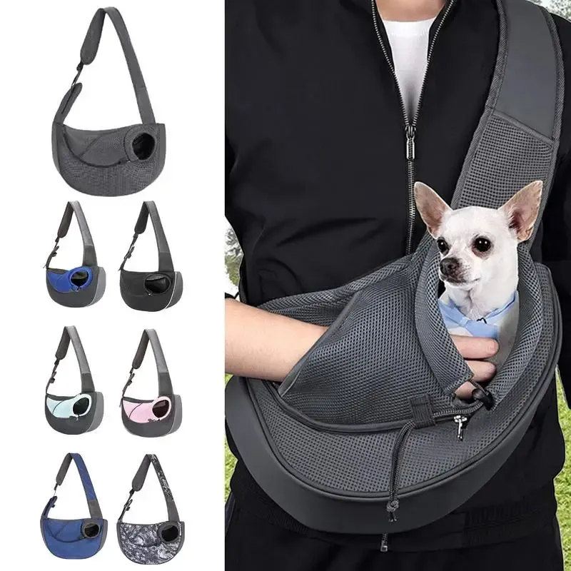 Taschen Hundeschleuderträger atmungsaktivem Hundeausgang Umhängetasche Crossbody bequemer Welpe Sling Bag Verstellbares Haustier -Trägertasche Tasche