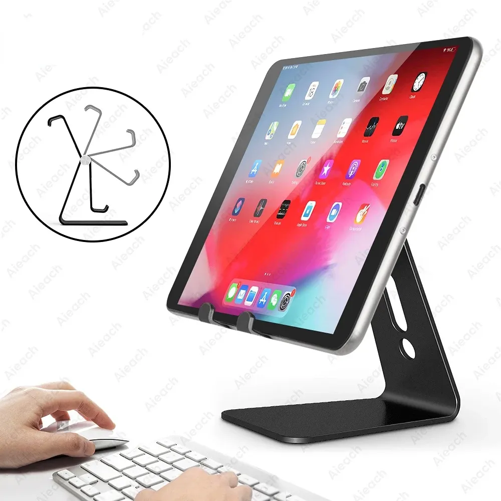 Stands Universal Phone Tablet Desktop Stand för iPad 7.9 9.7 10.5 11 tum Metal Rotation Tablet Holder For Samsung Xiaomi Huawei Tablet