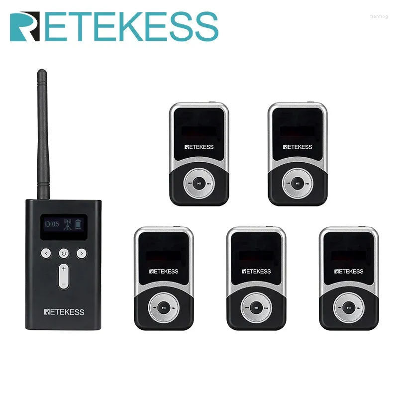 Microfones Retionamento T130S Wireless Audio Tour Guide System Transmissor Receptor para Excursão de Excursão em Conferência Fábrica de Treinamento da Igreja