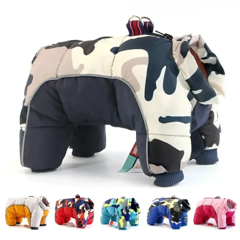 Jassen Winter Dog Dessen Super Warm Jacket Dikke katoenen jas Waterdichte huisdieren Kleding voor kleine middelgrote honden Franse bulldog kleding