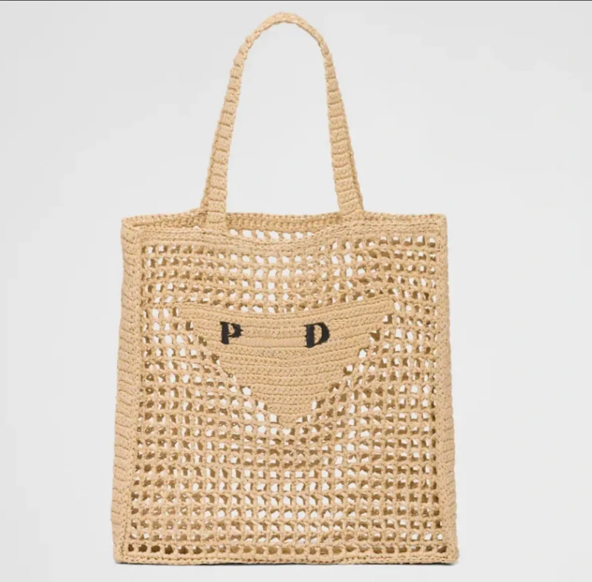 Tote Çanta Tasarımcı Çanta Straw Bag Bag Torbası Moda Örgü Yaz Saman Saman Kara Kayıtlı Yazma Yaz Dokuma Çanta Tatil Çantası Büyük Kapasiteli Alışveriş Çantası