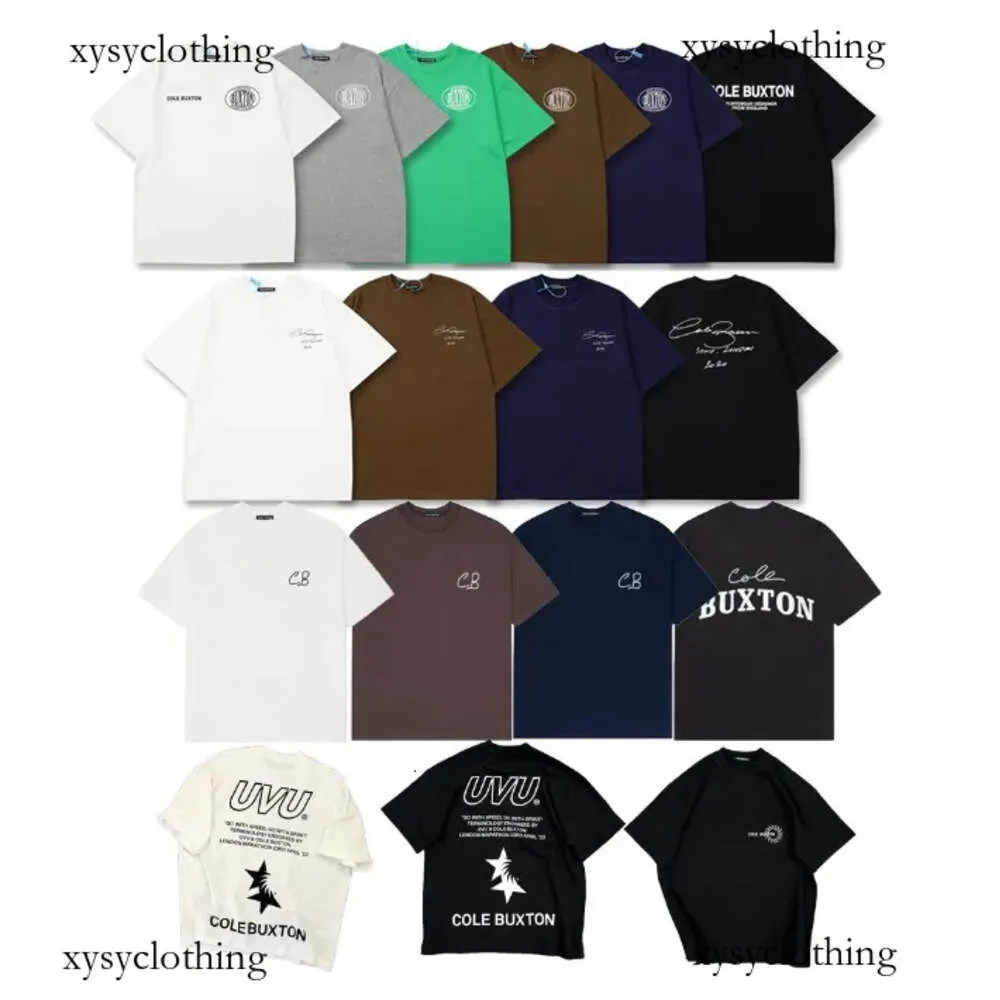 2024 Summer SS TIDE Märke CB Designer Cole Buxton Men's T-shirts Signature Letter Tryckt Tryckt avslappnad kortärmad män Kvinnor 100% Bomull Lös bekväm T-shirt