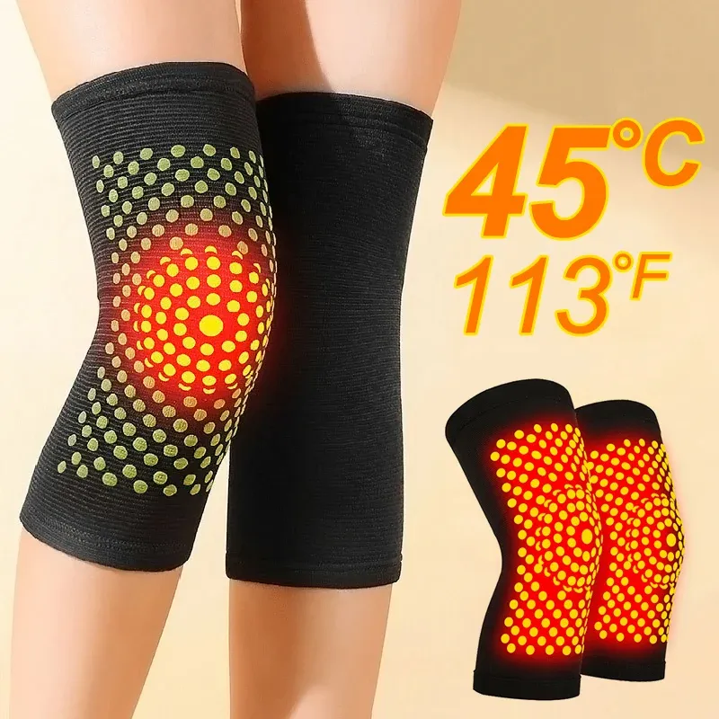 Pads 2pcs New Self Heating Knee Braces Sleeve Tourmaline Knee Support Far Infrared Keep Warm Knee Pads