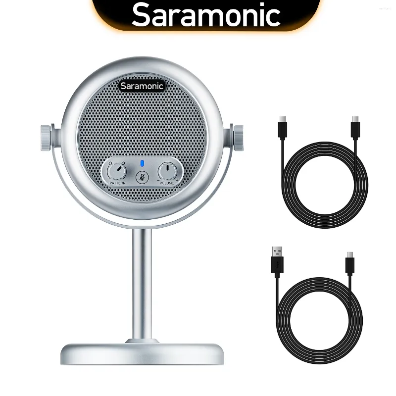 Microphones Saramonic Xmic Z4 Condenser Desktop USB Microphone For Android USB-C Devices Mac Windows PC Computers Live Performance Youtube