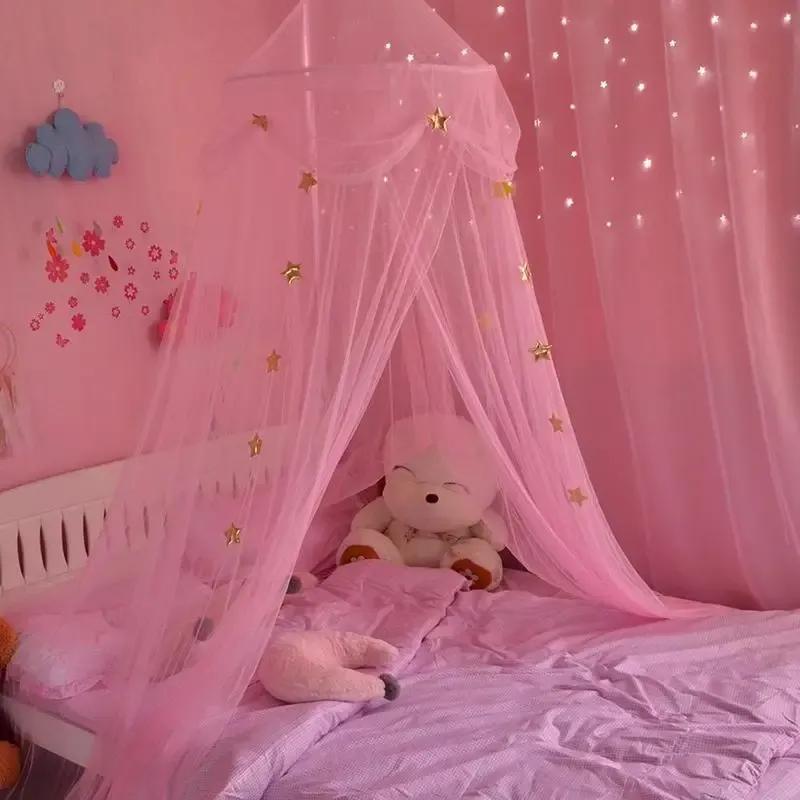 Defina o berço do bebê Rede de Princesa Dome Bed Canopy Childrens Bedding Round Lace Mosquito Net para Sleeping Baby