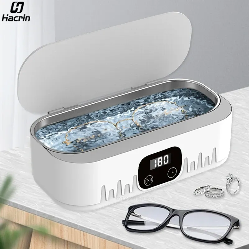 Очистители Ультразвуковые чистящие ультразвуковые очки для очистки высокочастотной ультразвуковой чистящей ванны для стаканов ювелирных изделий Ультра звуковой очиститель