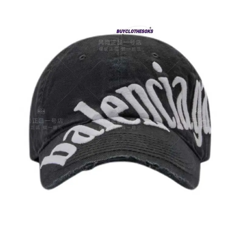 NOWOŚĆ Sports Sports Baseball Caps Hip Hop Face Strapback Golf Caps Blnciaga unisex twill list haftowany czarny kapelusz baseballowy