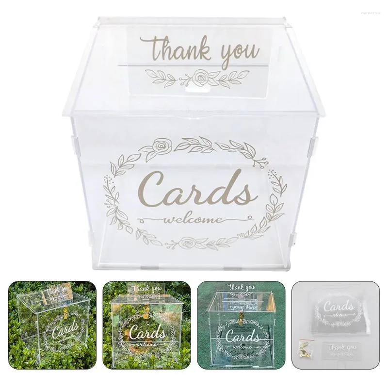 Party Supplies Wedding Card Box Black Casserole Pot Gift Cards Decorations For Reception Large