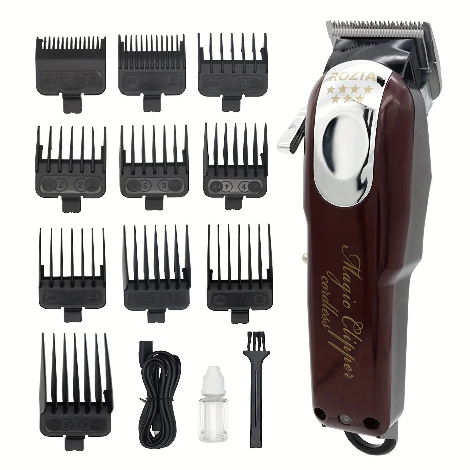 Professional Hair Clipper for Men Rechargeable Trimmer Cordless Cutting Machine Electric Barber Clippers 240411