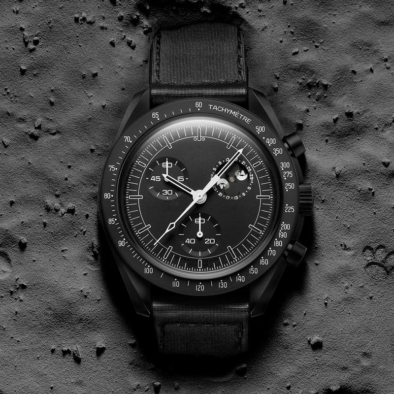 Bioceramic Planet Moon Mens Watch - Chronograph, 42mm Nylon, Ceramic Case, Limited Edition, 2024 Bioceramic Planet Moon Mens Watch - Chronograph, 42mm Nylon, Ceramic Case, Limited Edition, 2024
