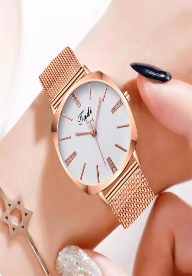 Nowy zegarek Kobiety Luksusowe delikatne małe analog analogowy kwarc mody ze stali nierdzewnej Zespół Women039s zegarki Zegar ELOJ MUJER7151456